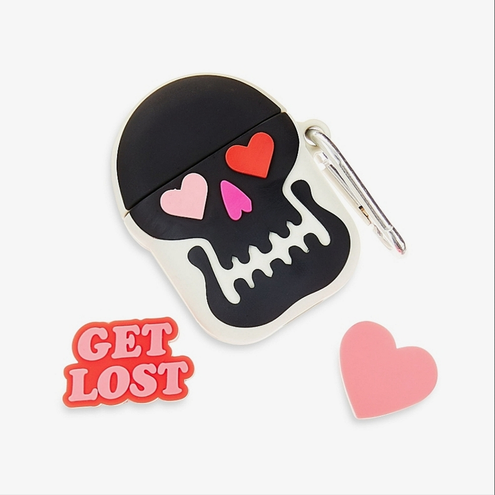Skull Heart Eyes AirPods Case & Cable Bite Set - Get Lost Valentine's Day Gift